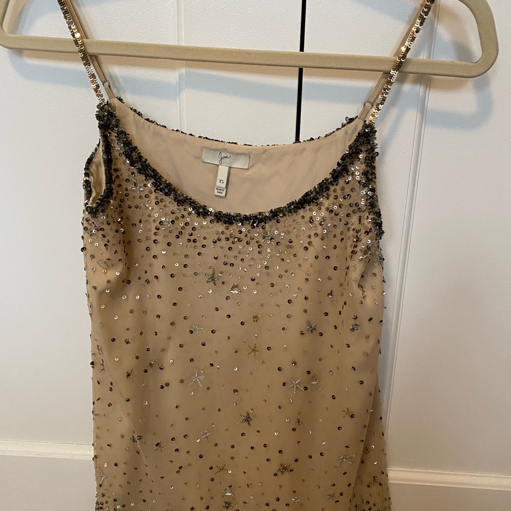 Sequined adjustable tank